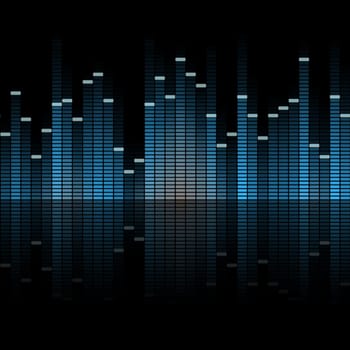 seamless digital equalizer background with color gradient