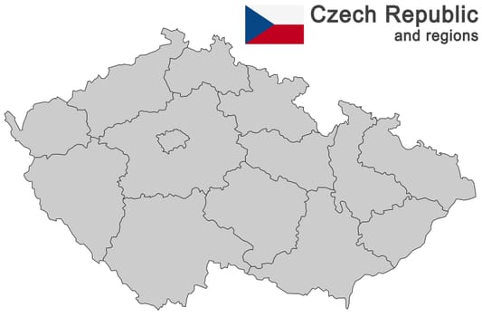 european country Czech Republic and detailed regions
