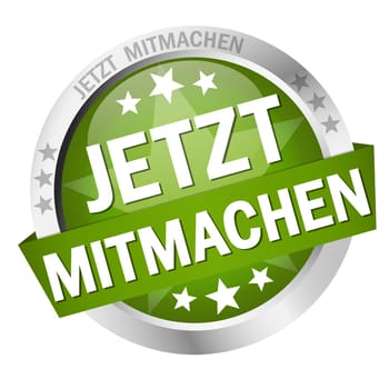 colored button with banner and text Join now