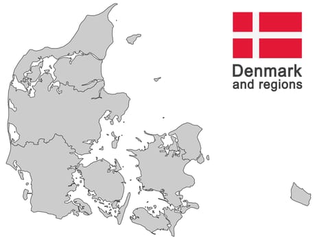 european country Denmark and detailed regions