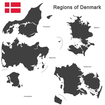 european country Denmark and detailed regions