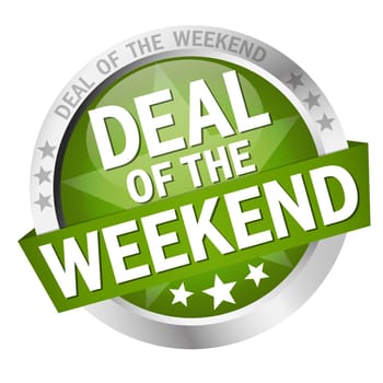 colored button with banner and text Deal of the weekend