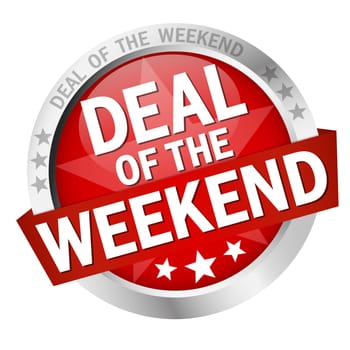colored button with banner and text Deal of the weekend