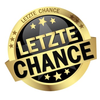 colored button with banner and text last chance