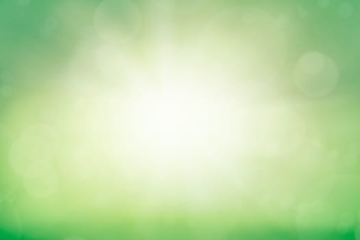 Sunny green meadow natural bokeh background