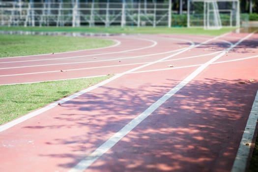 Old Running Track in School, stock photo