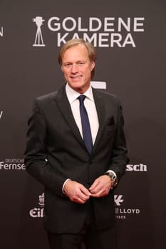Gerhard Delling,. Presentation of the GOLDEN CAMERA 2017 at Messe Hamburg