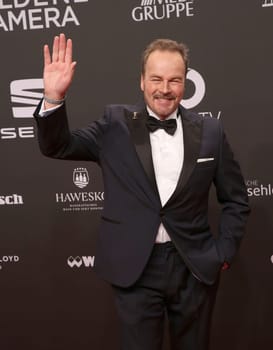 Till Demtroeder,. Presentation of the GOLDEN CAMERA 2017 at Messe Hamburg