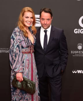 Anna Loos and Jan Josef Liefers,. Presentation of the GOLDEN CAMERA 2017 at Messe Hamburg