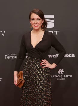 Carolin Kebekus,. Presentation of the GOLDEN CAMERA 2017 at Messe Hamburg