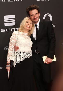 Sabine Postel and Oliver Mommsen,. Presentation of the GOLDEN CAMERA 2017 at Messe Hamburg