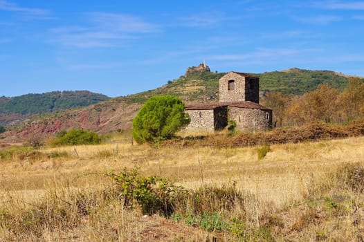 Merifons,Church of Saint-Pierre-es-Liens and Chateau de Malavieille - Merifons,Eglise Saint-Pierre-es-Liens and Chateau de Malavieille in France,Languedoc-Roussillon