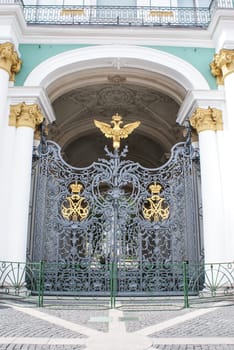 Saint-Petersburg, Russia - August 12, 2016: City of St. Pererburge. Palaces and architecture. Interiors and pictures inside historical buildings. Paintings and art in the museum. Statues and art.