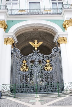 Saint-Petersburg, Russia - August 12, 2016: City of St. Pererburge. Palaces and architecture. Interiors and pictures inside historical buildings. Paintings and art in the museum. Statues and art.