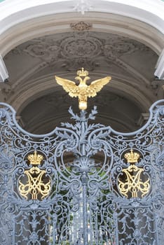 Saint-Petersburg, Russia - August 12, 2016: City of St. Pererburge. Palaces and architecture. Interiors and pictures inside historical buildings. Paintings and art in the museum. Statues and art.