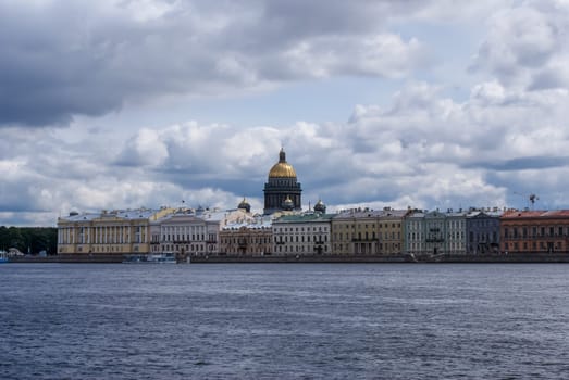 Saint-Petersburg, Russia - August 12, 2016: City of St. Pererburge. The palaces and architecture of the city. Buildings of historical part of the city.