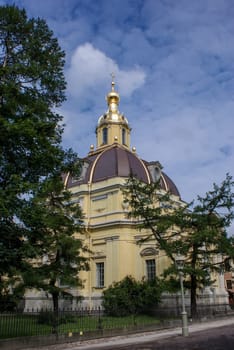 Saint-Petersburg, Russia - August 12, 2016: City of St. Pererburge. The palaces and architecture of the city. Buildings of historical part of the city.