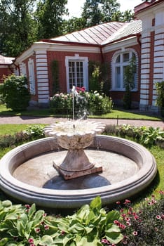 Saint-Petersburg, Russia - August 12, 2016: Fountains. Statues and monuments of St. Petersburg. City St. Petersburg architecture. Fountains in the streets and squares.