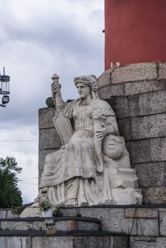 Saint-Petersburg, Russia - August 12, 2016: Statues and monuments of St. Petersburg. City St. Petersburg architecture. Sculptures in style