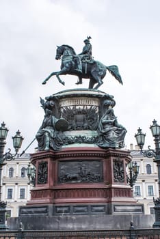 Saint-Petersburg, Russia - August 12, 2016: Statues and monuments of St. Petersburg. City St. Petersburg architecture. Sculptures in style