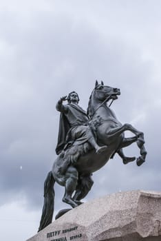 Saint-Petersburg, Russia - August 12, 2016: Statues and monuments of St. Petersburg. City St. Petersburg architecture. Sculptures in style