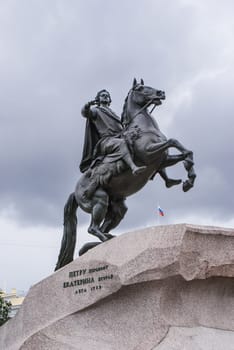 Saint-Petersburg, Russia - August 12, 2016: Statues and monuments of St. Petersburg. City St. Petersburg architecture. Sculptures in style