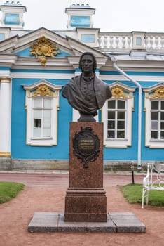 Saint-Petersburg, Russia - August 12, 2016: Statues and monuments of St. Petersburg. City St. Petersburg architecture. Sculptures in style