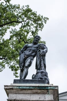 Saint-Petersburg, Russia - August 12, 2016: Statues and monuments of St. Petersburg. City St. Petersburg architecture. Sculptures in style