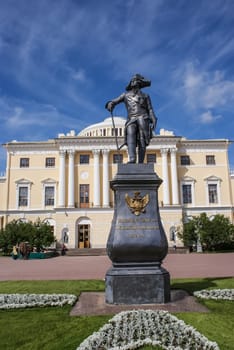 Saint-Petersburg, Russia - August 12, 2016: Statues and monuments of St. Petersburg. City St. Petersburg architecture. Sculptures in style