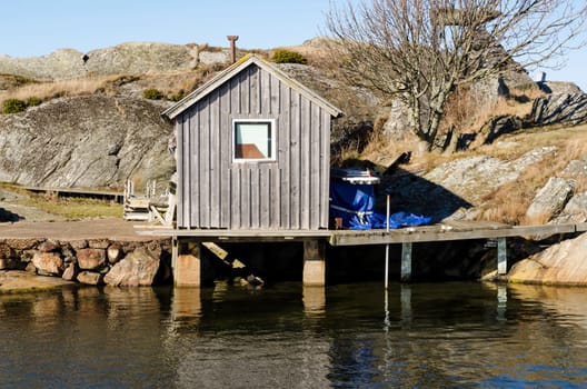 sweden westcoast outside Gothenburg little house for the local bath