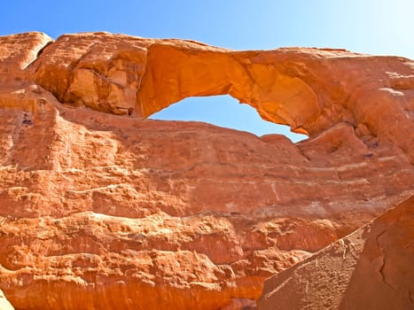 Nature National Park, Utah. The landscape and rocks. Roads and propinki Park, Utah.