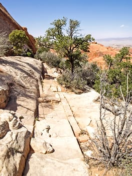 Nature National Park, Utah. The landscape and rocks. Roads and propinki Park, Utah.