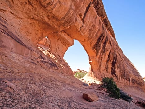 Nature National Park, Utah. The landscape and rocks. Roads and propinki Park, Utah.