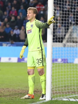 Goalkeeper Maximilian Schulze Niehues (Preußen Münster) at 3rd League Season 2016/2017 Point Game 1.FCM vs SC Preußen Münster