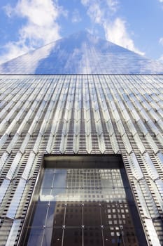 Freedom Tower 1 WTC in Manhattan. One World Trade Center is the tallest building in the Western Hemisphere and the third-tallest building in the world.