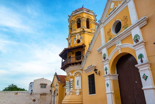 View of Santa Barbara church in Mompox, Colombia