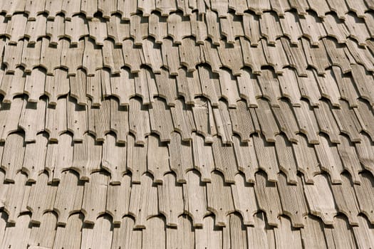 Background of the Wooden Roof Tiles