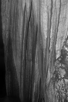 cave stalagmites formations black white