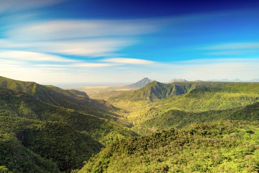 View from the Gorges viewpoint. Black River Gorges national park. Mauritius.