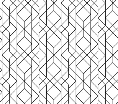 Seamless geometric pattern. Vector abstract classical background in black and white color
