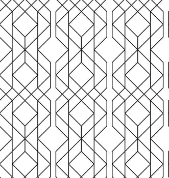 Seamless geometric pattern. Vector abstract classical background in black and white color