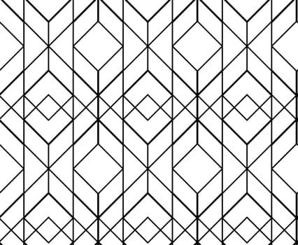 Seamless geometric pattern. Vector abstract classical background in black and white color