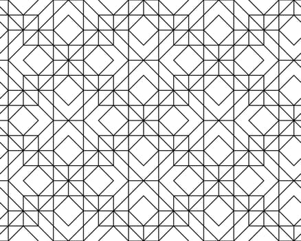 Seamless geometric pattern. Vector abstract classical background in black and white color