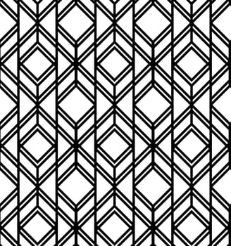 Seamless geometric pattern. Vector abstract classical background in black and white color