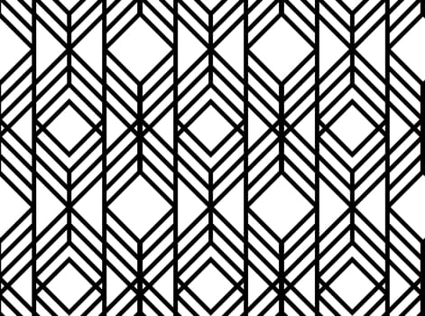 Seamless geometric pattern. Vector abstract classical background in black and white color