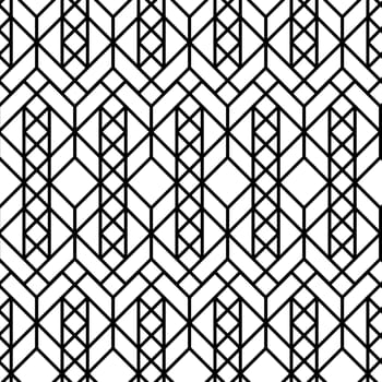 Seamless geometric pattern. Vector abstract classical background in black and white color