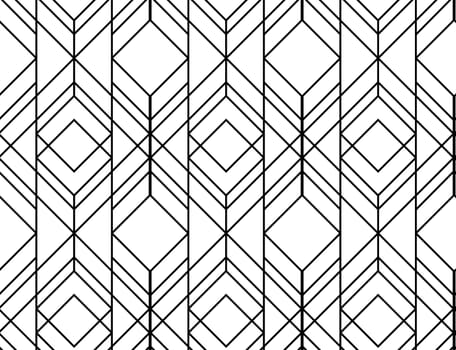 Seamless geometric pattern. Vector abstract classical background in black and white color
