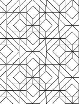 Seamless geometric pattern. Vector abstract classical background in black and white color