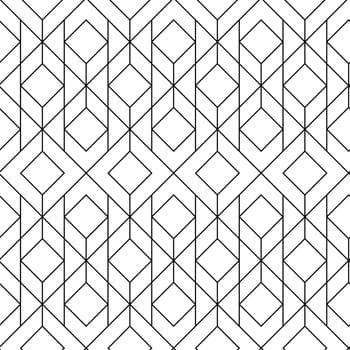 Seamless geometric pattern. Vector abstract classical background in black and white color