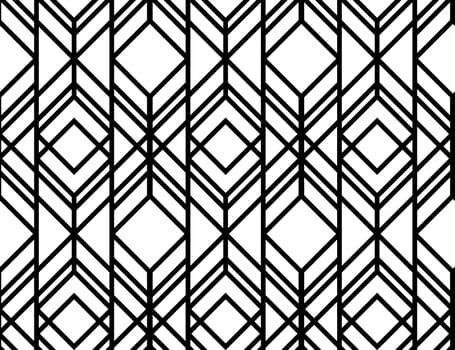 Seamless geometric pattern. Vector abstract classical background in black and white color